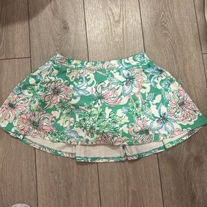 Lilly Pulitzer Floral Skirt - Green and Pink